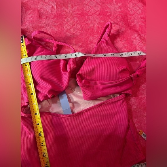 Hot Pink Peek-a-Boo Halter One Piece - Size S (NWT) - Picture 6 of 6